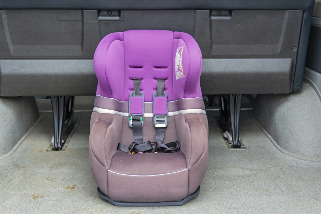 Can a car seat be put in a skip?